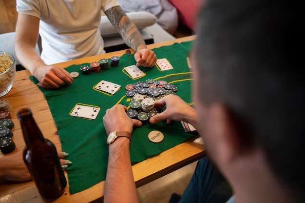Capsa Banting betting rounds and player positions at itcbet live table